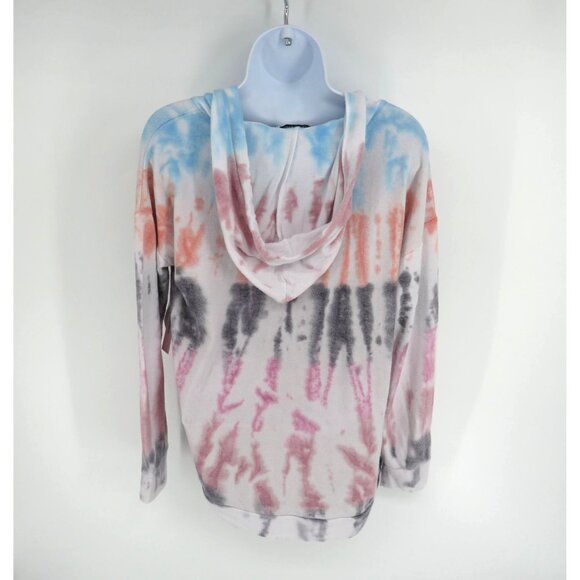Theo & Spence Tie-Dye Hooded Top V-Neck Kangaroo Pocket Medium NWT $68 - Picture 5 of 5